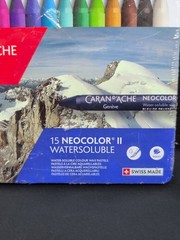 Caran d’Ache Neocolor II Water-soluble Wax Pastels 15 Colors Swiss Made