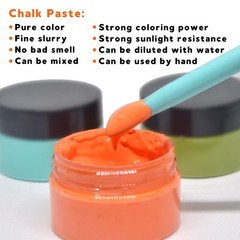 6-Color Chalk Paste Set with 3 Silicone Squeegees ， Silk Screen Paint Kit ， C…