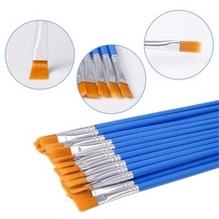 30 Flat Paint Brushes Bulk Small Detail Craft Art Painting Short Handle