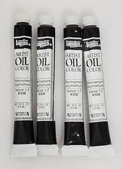 Lot of 4 Liquitex Artist Oil Color Perm Asphaltum Value 1.7 #308 NOS .32 fl oz