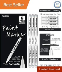 Water Resistant White Paint Marker – 0.7mm Extra Fine Tip for Versatile Surfaces