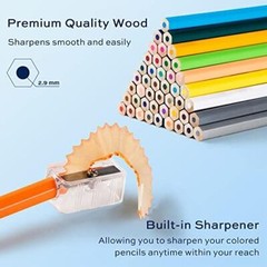 36 Pack Colored Pencils for Adult Coloring Books, Soft Core, Art Drawing Pencils