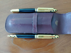 Set of Cartier Panthere 1990 Trinity Gold and Black Ballpoint Fountain G2U