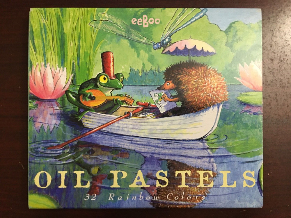 Oil Pastels 32 Rainbow Colors Kevin Hawkes 2007 eeBoo