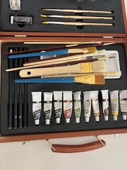 Art Studio Classic 44 Piece Deluxe Wood Watercolor Set Multicolor A5-46W