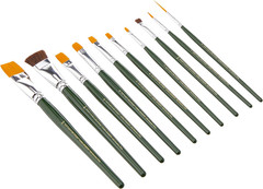 Folkart One Stroke One Stroke Brush Set, 1059 (10-Pack), Original Version