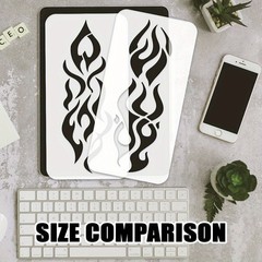 1set 3pcs 3 styles Ethnic style PET Hollow Out Drawing Painting Stencils