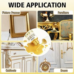Water-Based Fast Dry Metallic Gold Paint for Metal and Wood Use