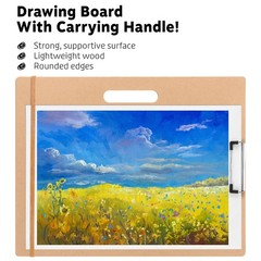 13″ x 17″ Artist Sketch Board with Handle – Portable Clipboard for Painting a…