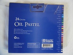 LOT 24 OIL PASTEL COLORS STICKS BAZIC #2553 USE ON PAPER,CANVAS,BOARD,TEXTILES