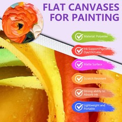 36”x100′ Canvas Roll Premium Matte 290gsm Waterproof Polyester Painting Canvas