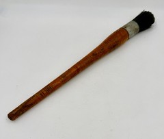 Antique Primitive 16″ Wooden Handled Brush with Metal holding Bristles