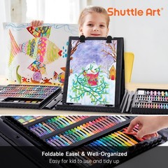 335 Piece Kids Art Set, Multi-Media Art Supplies, Gift Art Kit with Trifold E…