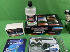 Master Airbrush ABD KIT-Professional Airbrushing System Kit & 24 Color Set