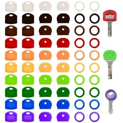 60 Pieces Key Color Covers Plastic Key Color Identifiers 3 10 Colors 3 Sizes