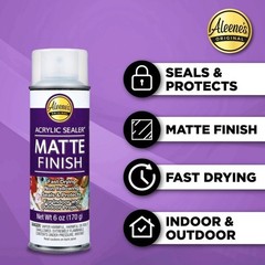 Clear Acrylic Spray Sealer Matte Finish Fast Drying Indoor Outdoor Crafts New