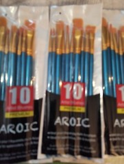 3-Premium Assorted Artist Paint Brushes Set, 10 Pieces, Aroic Premium