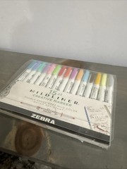 Zebra Mildliner Creative Marker Set 15-Count Double Ended Assorted Pastel Colors