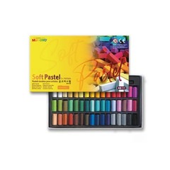 MUNGYO Soft Pastel Non Toxic MPS-48 Half Square Chalk Cardboard Box – 48 Colors