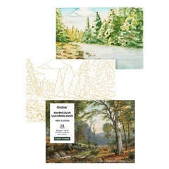 Watercolor Coloring Book, 15 Sheets A5 (8.3 x 5.8),Watercolor Book for Adults…