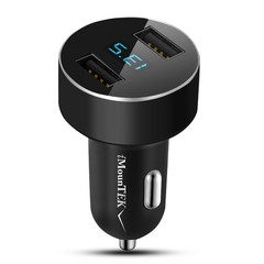 Universal 15W/3.1A Dual USB Car Charger Adapter Aluminum Alloy Fast Car Charg…