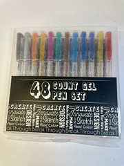 48 Count Gel Pen Set NICE PENS TO DRAW, SKETCH, CREATE ART DESIGN, Vivid Color