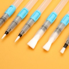 YULART Water Brush Pen 6pcs Set for Watercolor Painting Calligraphy