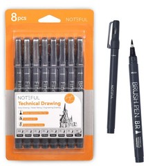 8 PCS Black Fineliner Pens 0.20.5mm Waterproof Archival Micro Drawing Set