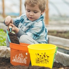 16 Pieces Wildflower Stencils for Painting, Reusable 5×6 Inch,