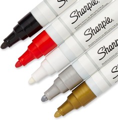 Sharpie Oil Paint Markers, Assorted Metallic Colors
