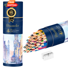 finenolo 48 Pack Colored Pencils for Adult Coloring C-48 Color, Multicolor