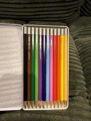 Pentalic Watercolor Pencil Set 12 Colors With Tin #897212 Made in Taiwan
