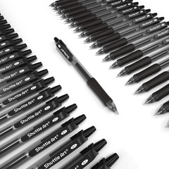 Black Gel Pens, 48 Pack(20 Pens with 28 Refills) Retractable Medium Point Rol…