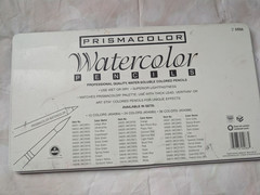 Prismacolor Pencils Lot 36 Watercolor Tin & 36 Verithin Thin Lead Art Set