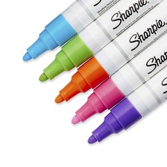 Sharpie Oil Based Paint Markers Assorted Colors 5 Count For Rock Painting Crafts