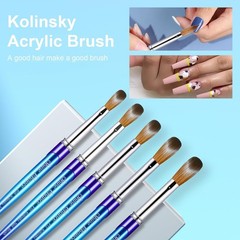 Pinceles Para Acrilico 100% Kolinsky Cepillo De AcrÃ­lico Profesional Para Uñas