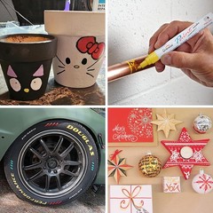 Overseas Paint Pens Paint Markers 6 Colors Oil Based Permanent Markers Medium