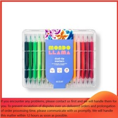 48ct Dual-Tip Brush Marker Set in Plastic Case – Mondo Llama™