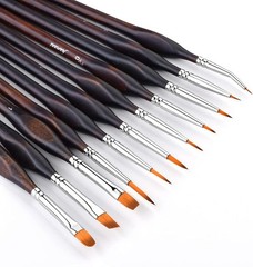 Miniature Paint Brushes, 11pcs Micro Detail Paint Brushes for Model, Paint by…
