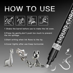 Wuerjiu Tombstone Marker Pen 3pcs, Waterproof 1 Count (Pack of 3), Sliver