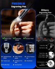 5 Speed Electric Engraving Pen with LCD Display 31 Bits LED Light Engraver Tool