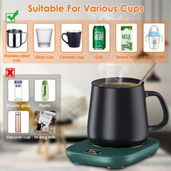 Electric Coffee Mug Warmer for Desk Auto Shut off USB Tea Milk Beverage Cup Heat