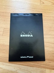 NEW Rhodia Head Stapled Pad, No18 A4, Dot Paper in Black 8 1/4″ x 11 3/4″