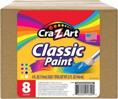 8ct Washable Classic Paint Set for Kids – Vibrant 4oz Bottles in Assorted Colors