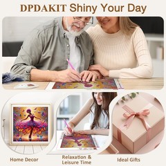 Dancer Diamond Art Kits for Adults, Lady Diamond Painting Kits for Beginner, 5D