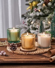 M&SENSE Soy Candles for Home Scented, Christmas Eggnog Non