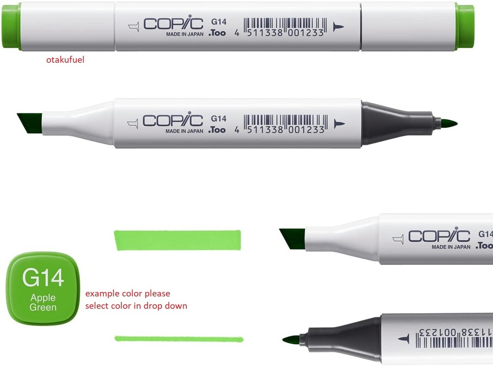 CLASSIC SQUARE BODY Copic Marker GREEN Colors G COLORS select color