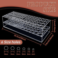 Acrylic Paint Brush Holder 105 Holes Clear Paintbrush Holder Organizer Artist