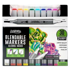 ArtSkills Dual-Tip Blendable Alcohol Marker Set, 30-Count *FREE SHIPPING*
