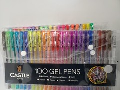 Castle Art Supplies 90 Gel Pens Set. Damage package.